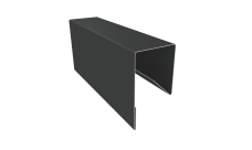 Планка П-образная заборная 17 Grand Line 0,5 Velur X RAL 7016 антрацитово-серый (2м)