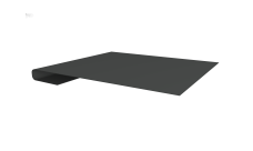 Планка завершающая 0,5 Velur X RAL 7016 антрацитово-серый (3м)