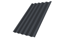 Профнастил НС35R Grand Line 0,45 Drap TwinColor RAL 7024 мокрый асфальт