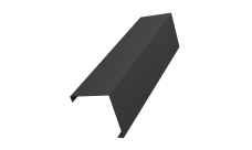 Декоративная накладка на столб универсальная угловая 62х55 для забора жалюзи Grand Line 0,45 PE-Double RAL 7016 антрацитово-серый (3м)