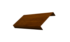 Ламель обратная 125 забора жалюзи Texas 0,45 Print-Double Premium Golden Wood Intense F