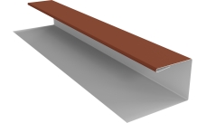 Планка П-образная Блок-Хаус новый Grand Line 0,5 Сатин матовый RAL 8004 терракота (2м)