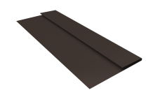Планка стартовая Блок-Хаус новый Grand Line 0,45 ПЭ двухсторонний с пленкой RR 32 темно-коричневый (2м)