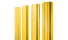 Штакетник Прямоугольный с прямым резом 0,45 PE RAL 1018 цинково-желтый