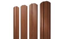 Штакетник Twin фигурный Grand Line 0,45 Print Elite Rowan TwinColor