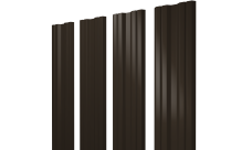 Штакетник Twin с прямым резом Grand Line 0,5 PurPro Matt 275 RR 32 темно-коричневый