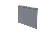 Кассета фасадная прямая закрытого типа 1,2 мм с порошковым покрытием RAL 7004 сигнальный серый