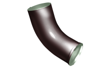 Колено стока Grand Line PE 90 мм RAL 8017 шоколад