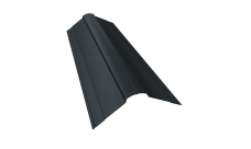 Планка конька фигурного 100x100 0,5 Satin Matt RAL 7016 антрацитово-серый (2м)