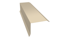 Планка торцевая 80х100 0,5 Satin с пленкой RAL 1015 светлая слоновая кость (2м)