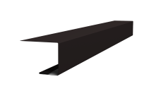 Планка завершающая для Кликфальц Pro 0,45 PE с пленкой RAL 9005 черный (2м)