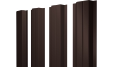 Штакетник П-образный A с прямым резом Grand Line 0,5 Atlas X RAL 8017 шоколад