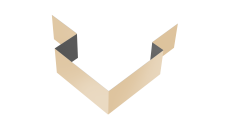 Угол внешний асимметричный фибросайдинга Grand Line 0,5 Satin с пленкой RAL 1015 светлая слоновая кость (2м)