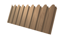 Профнастил С20A фигурный 0,45 Print Elite Honey Wood TwinColor