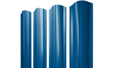 Штакетник Круглый фигурный Grand Line 0,5 Satin RAL 5005 сигнальный синий