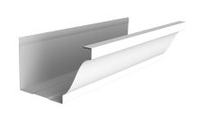 Желоб прямоугольный Vortex Lite 130мм 3м PE RAL 9003 сигнальный белый