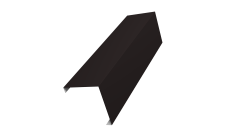 Декоративная накладка на столб универсальная угловая 62х55 для забора жалюзи Grand Line 0,45 PE RAL 9005 черный (2,5м)