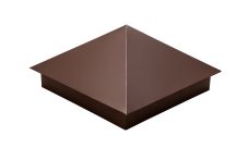 Колпак на столб 390х390мм 0,45 Drap с пленкой RAL 8017 шоколад