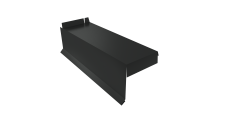 Планка торцевая сегментная Квадро профи Grand Line Левая стартовая 0,5 Satin Matt TX RAL 7016 антрацитово-серый