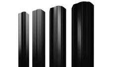 Штакетник М-образный A фигурный Grand Line 0,5 Satin RAL 9005 черный