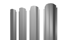 Штакетник П-образный A фигурный 0,45 Drap TX RAL 7004 сигнальный серый