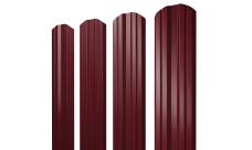 Штакетник Twin фигурный 0,45 PE lite RAL 3005 красное вино