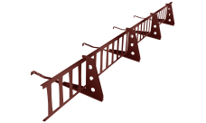 Снегозадержатель решетчатый на натуральную черепицу 3009 (для проф. до 50мм) комплект