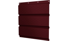 Софит металлический Классик v01 Grand Line полная перфорация 0,5 Satin с пленкой RAL 3005 красное вино