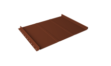 Кликфальц Line Grand Line 0,5 Velur X с пленкой на замках RAL 8004 терракота