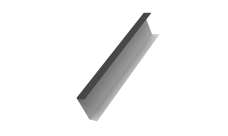 Декоративная накладка на столб универсальная 60х60 для забора жалюзи 0,45 PE RAL 7016 антрацитово-серый (3м)