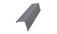 Декоративная накладка на столб универсальная угловая 62х55 для забора жалюзи Grand Line 0,45 PE RAL 7004 сигнальный серый (2,5м)