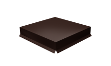 Колпак на столб крышка 390х390мм 0,45 PE с пленкой RAL 8017 шоколад
