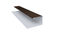 Планка П-образная Экобрус Grand Line 0,45 Drap TR lite RAL 8017 шоколад (2м)