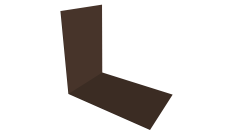 Планка снегозадержания усиливающая Grand Line 0,45 PE lite с пленкой RAL 8017 шоколад (2м)