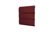 Софит металлический Grand Line центральная перфорация 0,5 Satin Matt TX с пленкой RAL 3005 красное вино