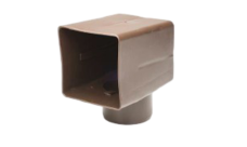 Отвод угловой Технониколь с квадратного сечения 100х100мм в круглое 100мм