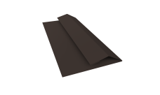 Планка финишная Блок-Хаус новый Grand Line 0,45 ПЭ двухсторонний с пленкой RR 32 темно-коричневый (3м)