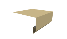 Планка околооконная сложная 250х75х18 (j-фаска) 0,45 PE lite с пленкой RAL 1014 слоновая кость (2м)