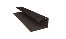 Планка П-образная завершающая сложная (КД) 0,5 Atlas X с пленкой RR 32 темно-коричневый (3м)