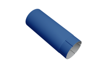 Труба круглая Vortex Project 146мм 2 м RAL 5005 сигнальный синий