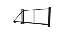 Ворота откатные Жалюзи 2,0х4,5 RAL 9005 без заполнения