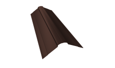 Планка конька фигурного 100x100 0,45 Drap ST RAL 8017 шоколад (2м)