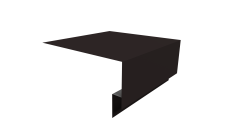 Планка околооконная сложная Экобрус Grand Line 250х75х25 0,5 Satin Matt TX RAL 9005 черный (2м)