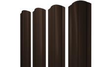 Штакетник Круглый фигурный 0,45 Drap TX RAL 8017 шоколад