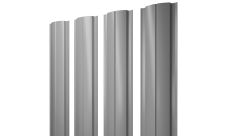 Штакетник Полукруглый Slim с прямым резом 0,45 Drap RAL 7004 сигнальный серый