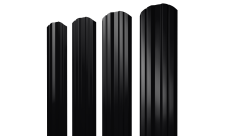 Штакетник Твин фигурный Grand Line 0,5 ПурЛайт матовый RAL 9005 черный