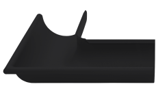 Угол желоба внешний Grand Line PU матовый 90 гр 125 мм RAL 9005 черный