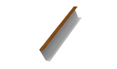 Декоративная накладка на столб универсальная 62х55 для забора жалюзи 0,45 Print-double Elite Golden Wood (2м)