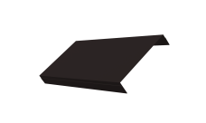 Ламель обратная стартовая/финишная забора жалюзи Texas 50мм для калиток и ворот (с заполнением ламелями 150) Grand Line 0,5 Velur X RAL 9005 черный