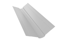 Планка ендовы верхней фигурной 100х100 Grand Line 0,45 Drap ST с пленкой RAL 9003 сигнальный белый (3м)